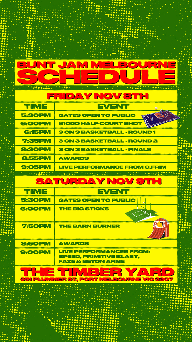 BUNTJAM OZ Schedule630