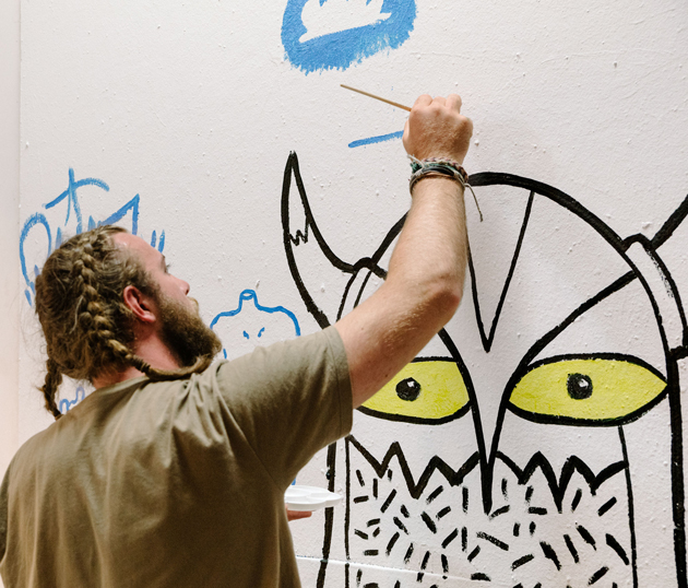 Giant communal mural was fun